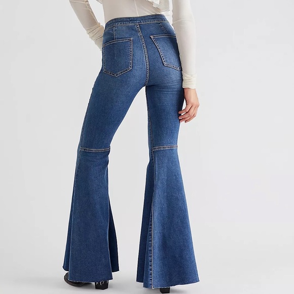 NWT Free People Just Float On Flare Jeans - Picture 10 of 10